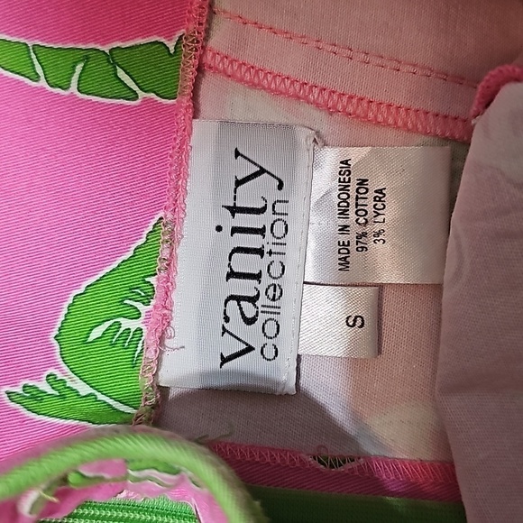 Vanity Collection Dancing Monkey Palm Tree Shift Dress Size Small - Picture 5 of 7